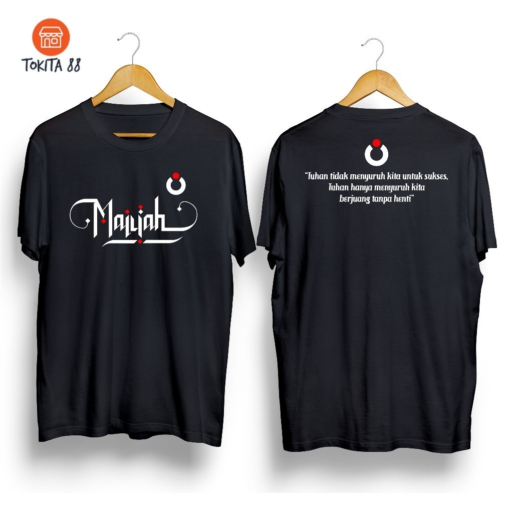 Distro T-SHIRT WORDS "MAIYAH, BRIGHT IN THE DARKNESS OF RICH IN THE DREAMS | Kaos Maiyah Caknun Emha Ainun Najib T-shirt Javanese Tshirt Kata Bijak Nusantara | Maiyah CAK NUN MAJLIS COMMUNITY | Distro QUALITY MAIYAH CLOTHES, COMBED CATTON MATERIAL