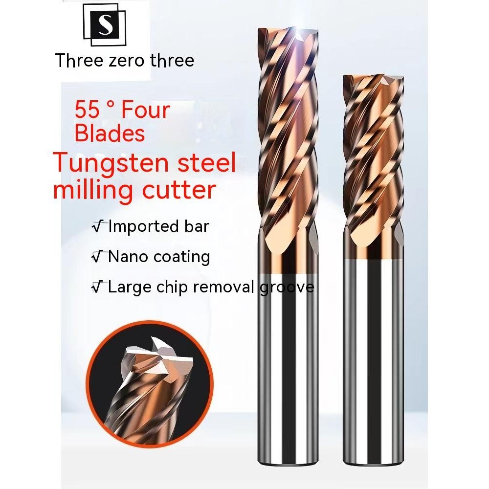 Purpose Essential 1-10mm HRC55 Carbide End Mill tungsten steel milling cutter CNC 4-blade coated flat bottom extended... - Image 3