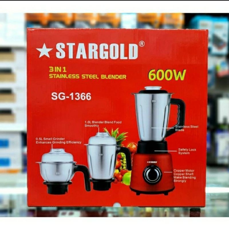 Stargold 3 in 1 Stainless Steel Blender SG-1366