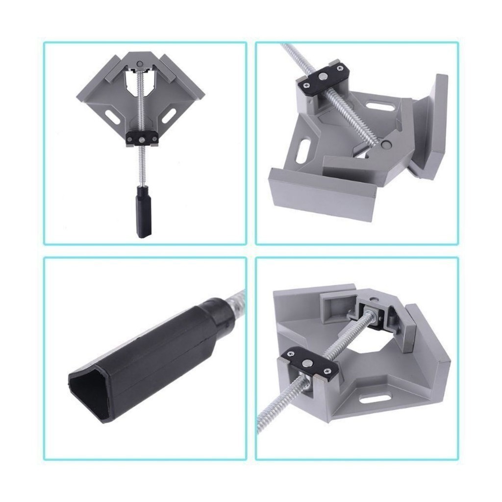 68MM 90 Degree Corner Clamp Single Bar Aluminium Woodworking Wood Clamp Swing Jaw Right Angle