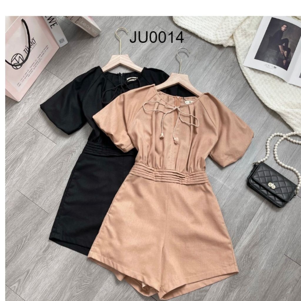 Jump Bigsize Women's Tu Fat Youthful Design, Pleated Waist Jump for Work and Streetwear All Sizes 45-80kg JU0014