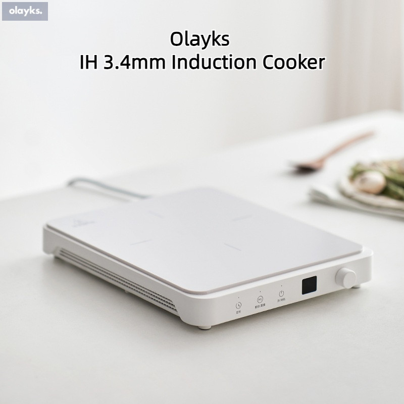 Olayks Multifunction Induction Cooker OLK-C01 IH Induction Cooker Household Electric stove Wok Hot Pot Frying Pan Wok High Power Induction Cooker LED Screen Display Stir-Frying 3.4mm Small Induction Cooker Gift furnace boiler