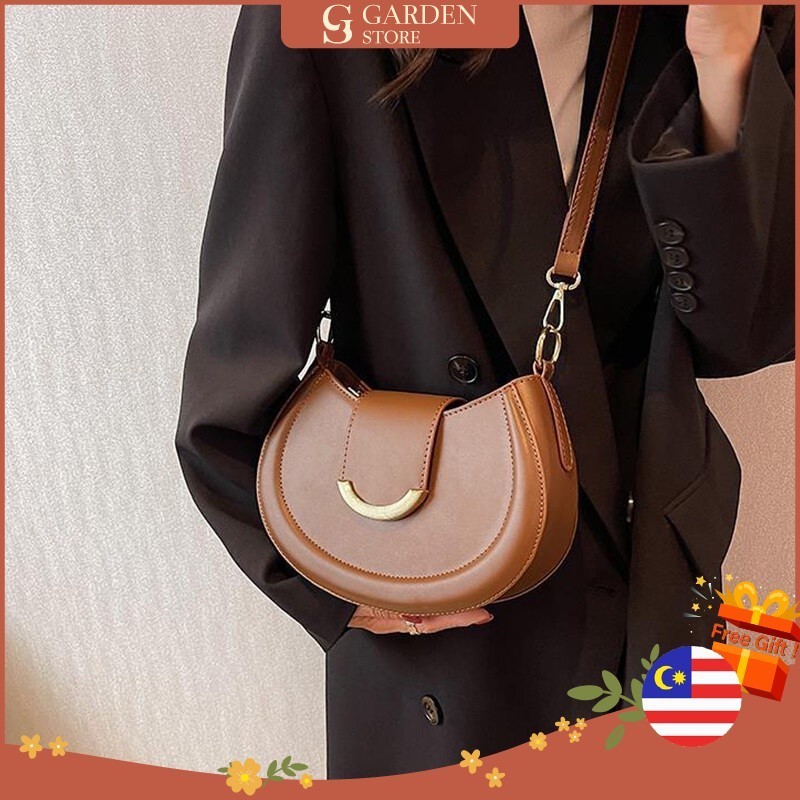 GS 2024 NEW Women Fashion Luxury Vintage Premium PU Leather Hobo Sling Bag Shoulder Bag Handbag Beg Wanita - 9844