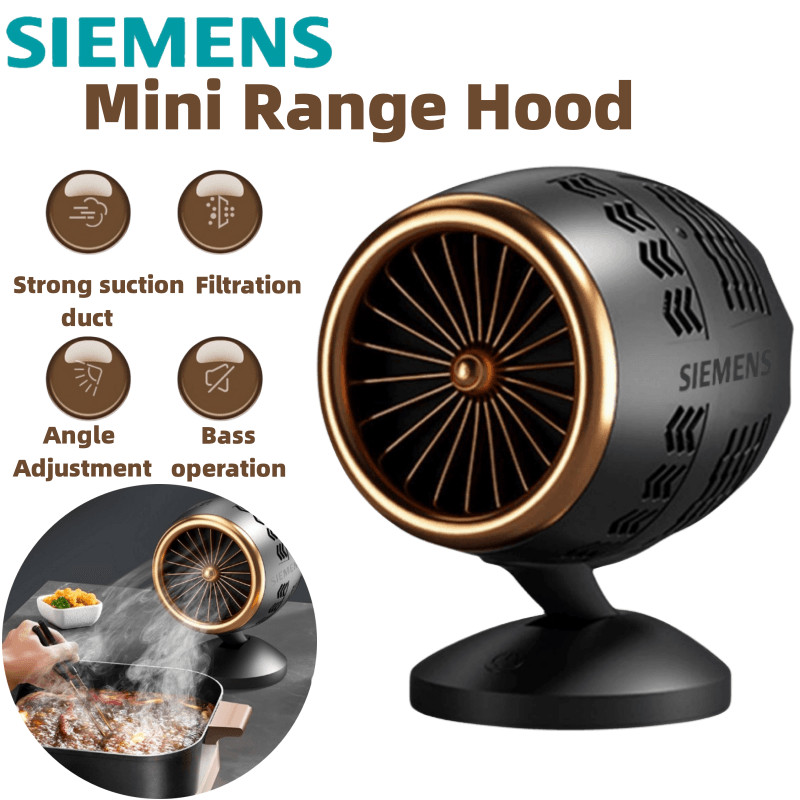 Siemens Home lrnmy Mini Range Hood USB Rechargeable Portable Kitchen Exhaust Fan Countertop Ggets Hood Suction Powerful