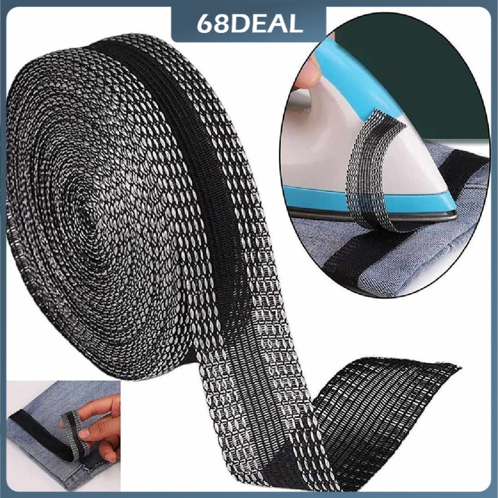 [Johor Stock] Self-Adhesive Pants Paste Iron on Pants Edge Shorten Repair Pants Mouth Apparel Sewing Foot Presser Fabric