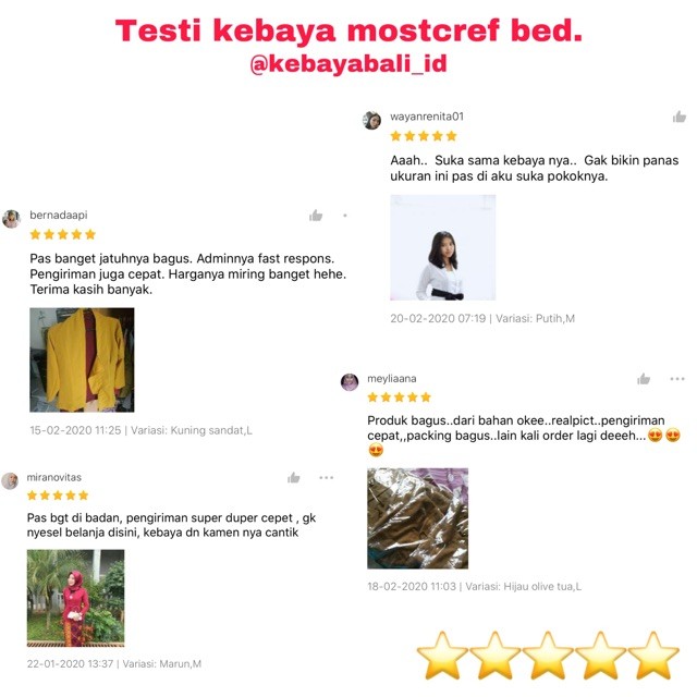 [Raya 2022] Kebaya bali mostcref bed Flea New Long-Sleeved