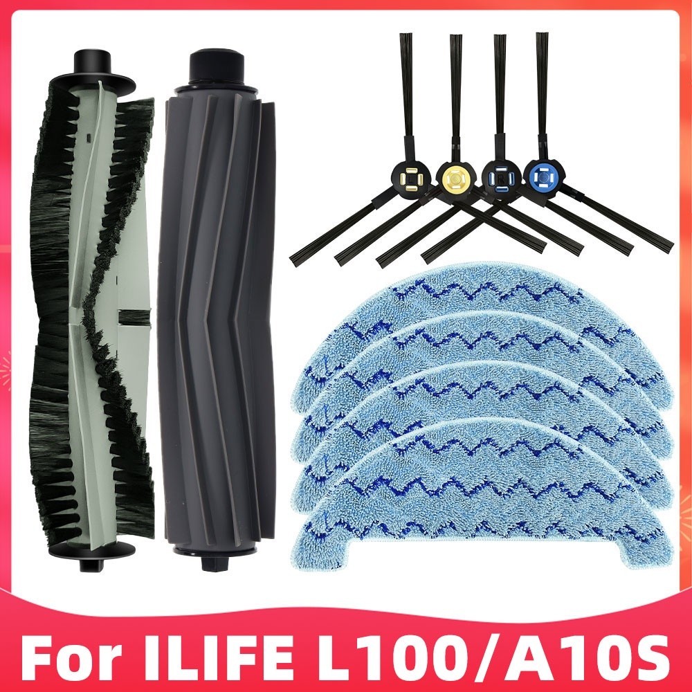 Premium Essential ILIFE L100 / A10S Robot Vacuum Cleaner Replacement Spare Parts Accessories Kit Main Brush Side Mop ... - Image 2