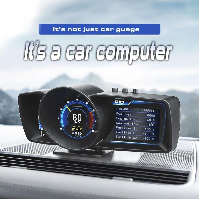 A600 OBD2 Meter Gauge Meter Car GPS Alarm Speed Head-Up LCD display Water temp RPM Turbo Boost HUD engine status