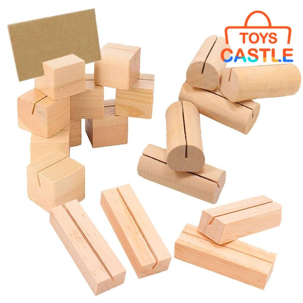 [Fast Shipping] Rustic Wooden Table Number Holders Place Card Creative Wedding Photos Clips Party Display Holders