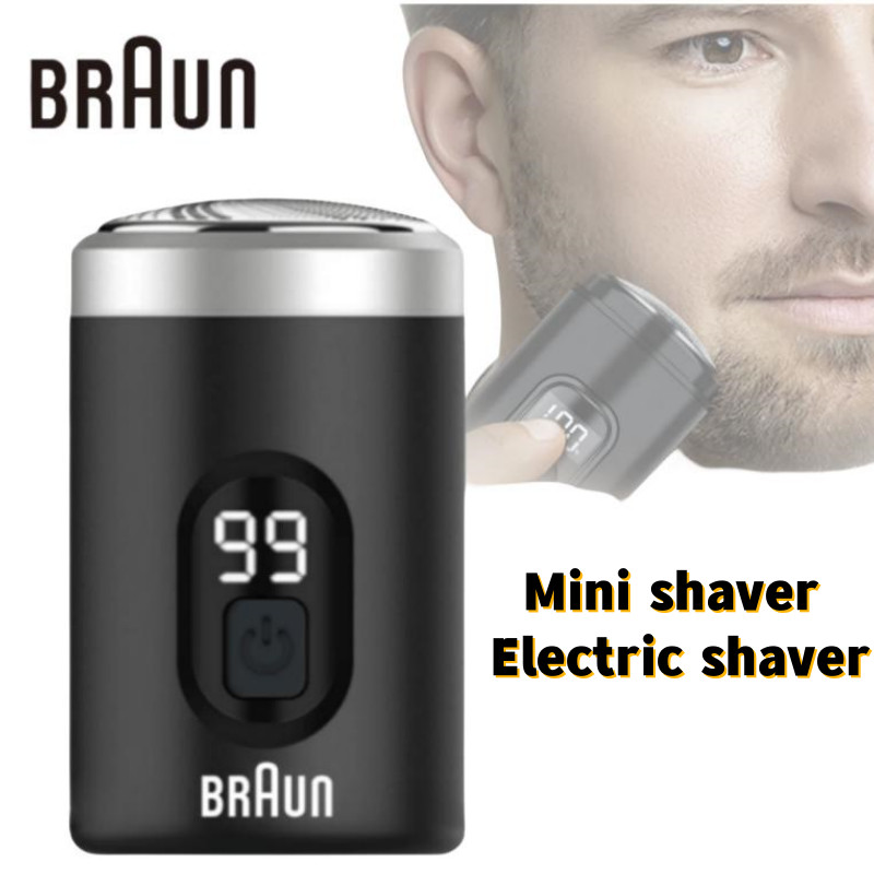 Braun Mini Electric Shaver Rechargeable Shaver Travel Pocket Men's Razor