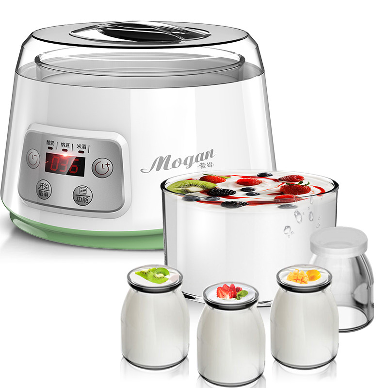Automatic Large-Capacity Monde ZCW-S03 Yogurt Maker – Glass Liner, Home Natto & Rice Wine Fermenter"