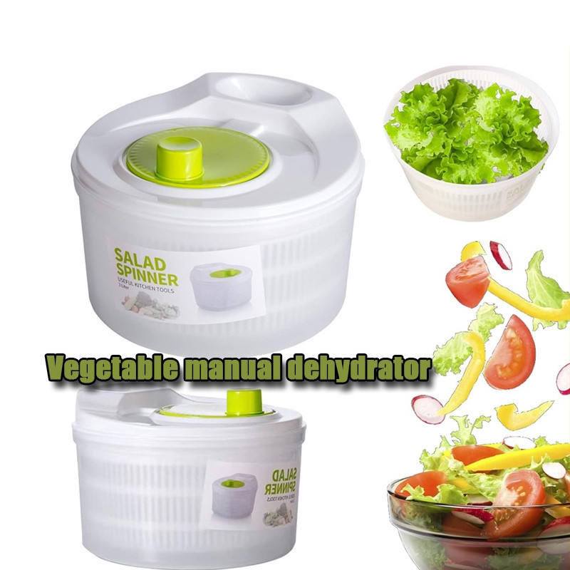 Vegetables Salad Spinner Manual Salad Dehydrator Vegetable Colander Water Drain Basket Lettuce Leaf Vegetable Dehydrator