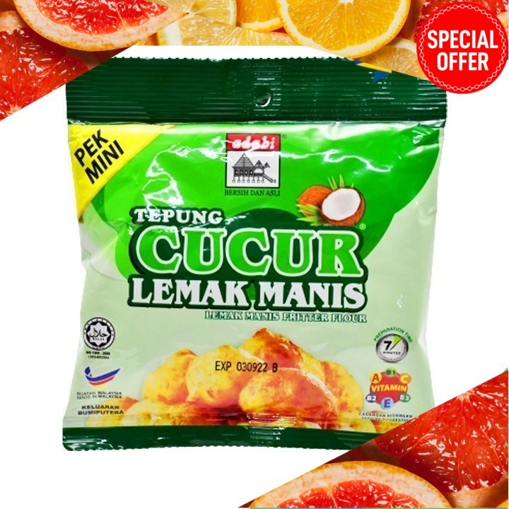 Tepung Cucur Adabi Lemak Manis Fritter Flour (Tepung Cucur Lemak Manis) 130g/pack