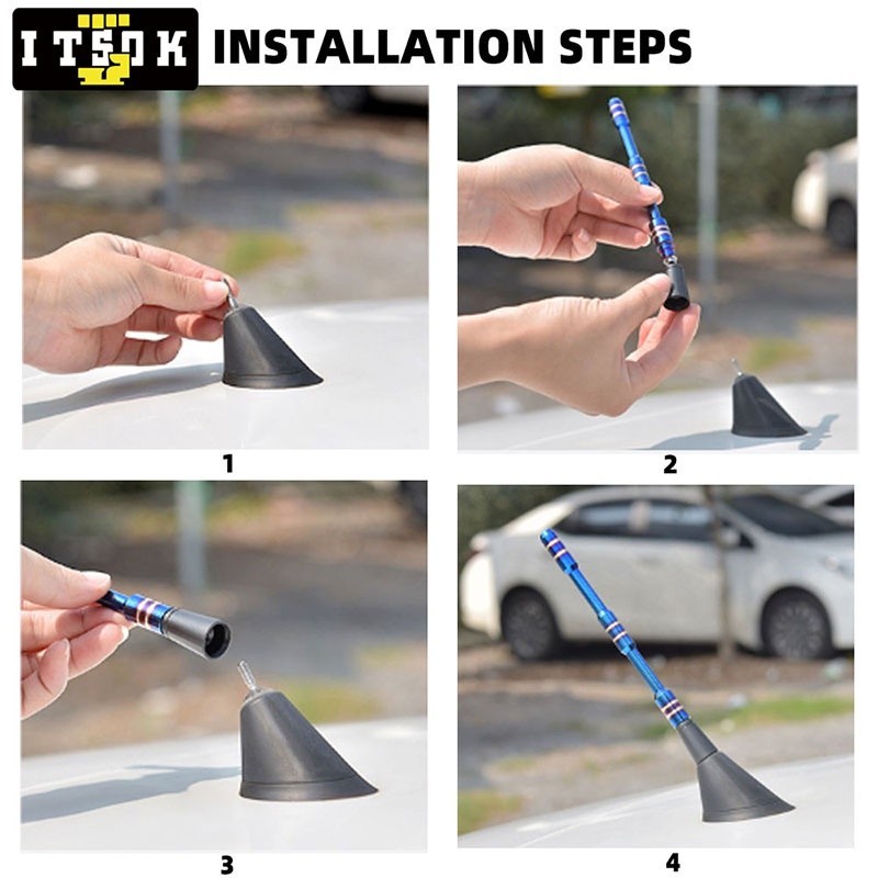 Versatile Have 【ITSOK】New 13cm 15cm Stainless Steel Universal Roof Sports Racing Gold Black Colorful Burnt Blue R... - Image 3