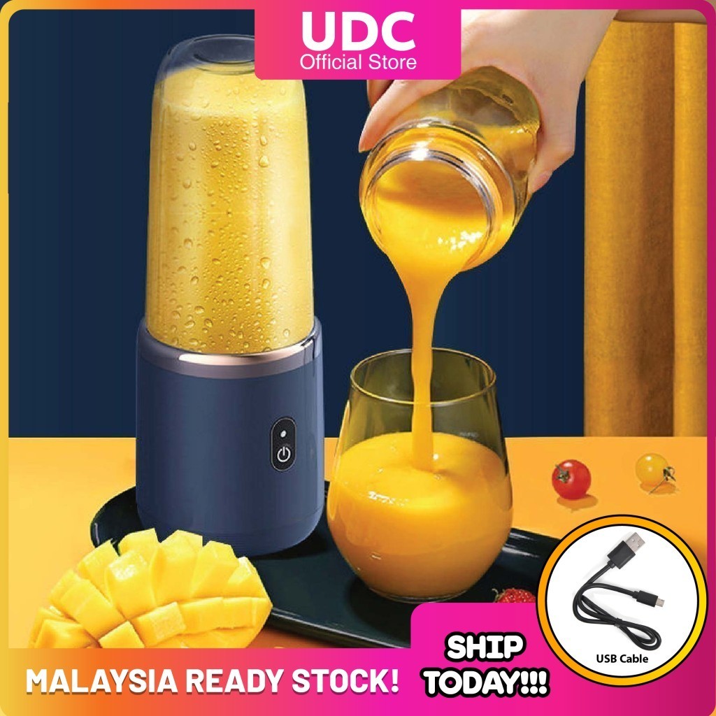 UDC  🍉 400ml Portable Juice Blender 6 Blades Blender Mixer Wireless USB Chargingmini Wireless Portable Mini Blender Buah