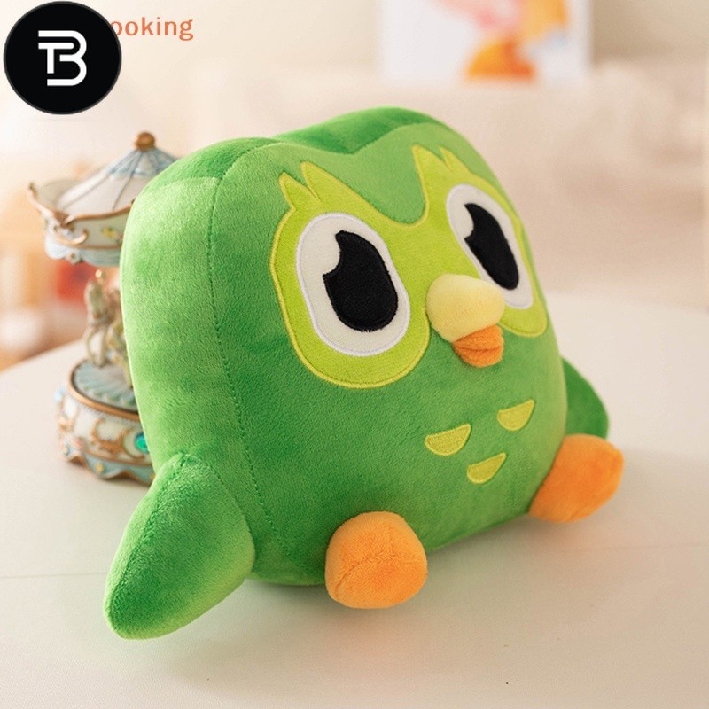 TB Green Duolingo Owl Plush Toy Duo Plushie Of Duo The Owl Cartoon Anime Owl Doll Soft Stuffed Animal Childr