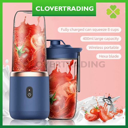 Wireless Portable Electric Fruit Juicer Blender juice mixer Electric household USB Charging 6 Blade juice cup 奶昔 水果 榨汁机