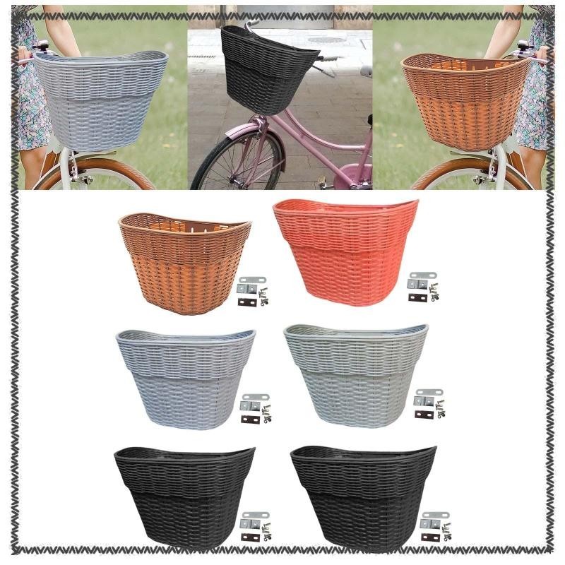 [MCA] Front Basket Removable Basket Children And Adults Easy to Install Vintage Portable Luggage Rack Handlebar Basket