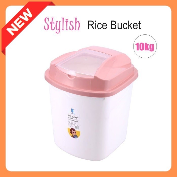 🔥 10kg Household Rice Storage Container Box Kitchen Storage Bekas Beras Bekas Simpan Beras 🧡