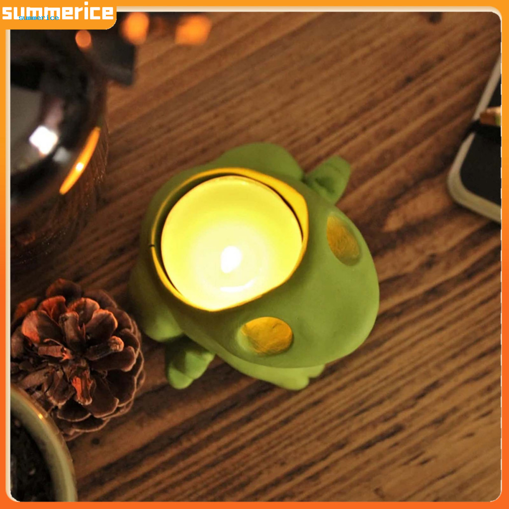 【Ready stock】 Resin Frog Candle Holder Frog Eye Candle Holder Adorable Frog Candle Holder for Party Centerpiece and Bedroom Decor Handcrafted Resin Figurine with Big Eyes for S