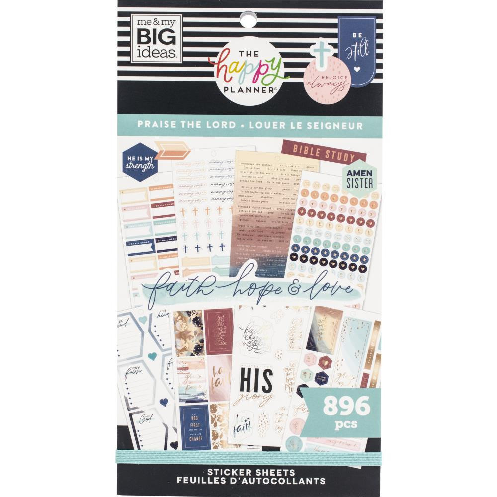 MAMBI Happy Planner Sticker Pad 30/Sheets - Praise the Lord, 896/Pkg