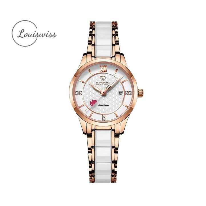 Louiswiss Jam Tangan Perempuan Wanita Ladies Watch for Woman Luxury Rose Gold Luminous 手表女