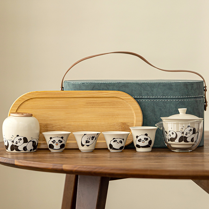 Office Tea Set Tea Set Tea Set Gift Business Gift Tea Set Customized Panda Tea Set Chinese Tea Set Ceramic Tea Set Outdoor Camping Tea Set Portable Tea Set Cover Bowl Tea Set Tea Gift
