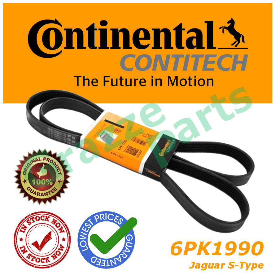Continental Contitech Ribstar Rib Serpentine Fan Belt 6PK1990 for Jaguar S-Type II X200 XJ X350 X358