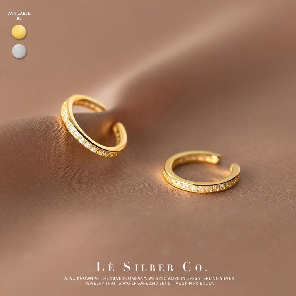 Lè Silber Co.S925 - Enchanted Enigma Non-pierced Cuff Earrings