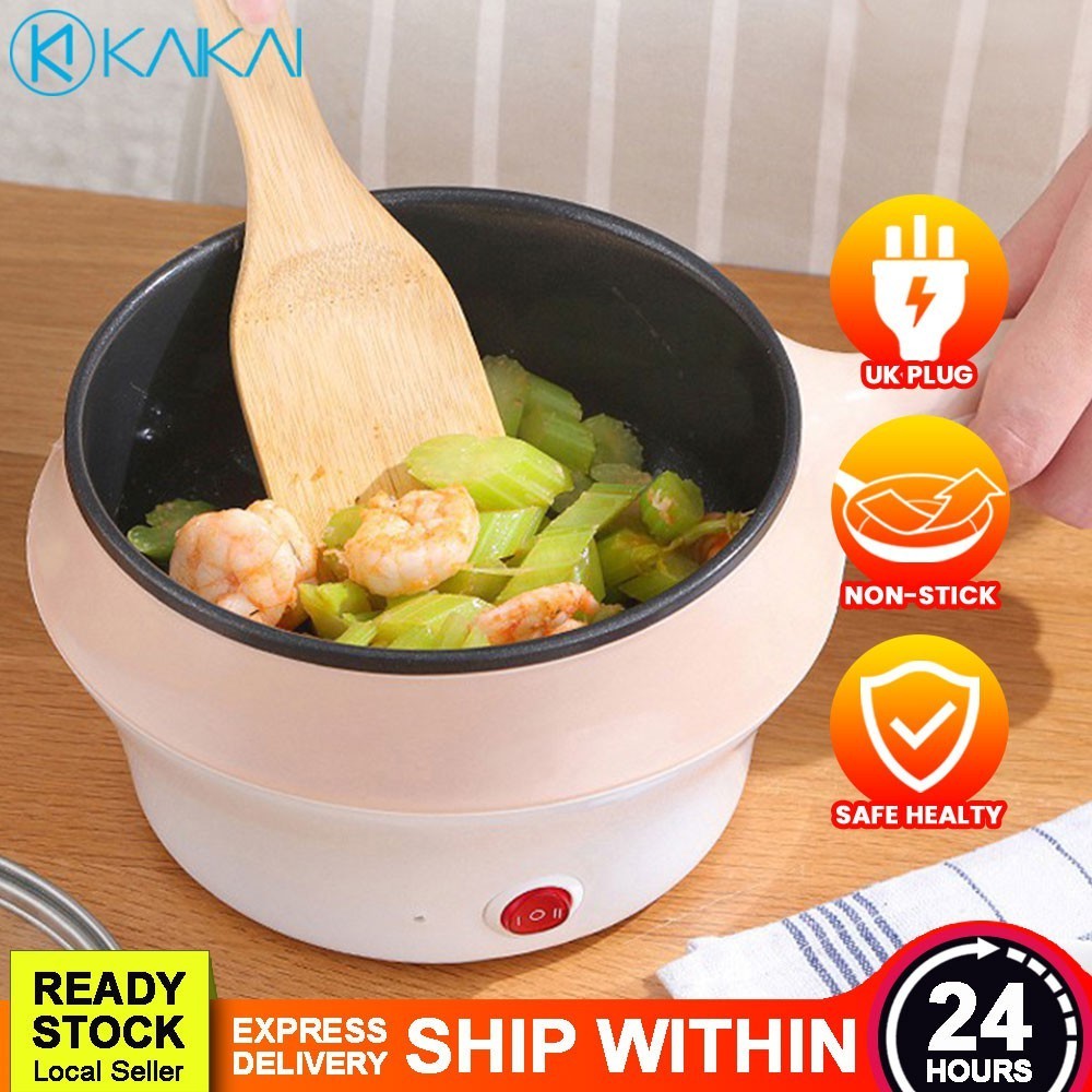 🔥PROMO🔥 Steamer Pot Mini Cooker Electric Double Layer Safety Protection Non-Stick Coating for Fry Steam Soup Stew