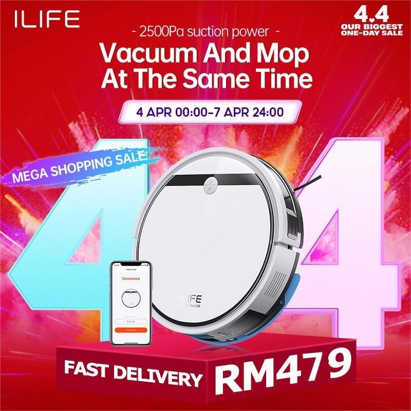 ILIFE V3S Max/V3x navigation smart robot vacuum cleaner mopping robot APP control 4000Pa large suction sweeping