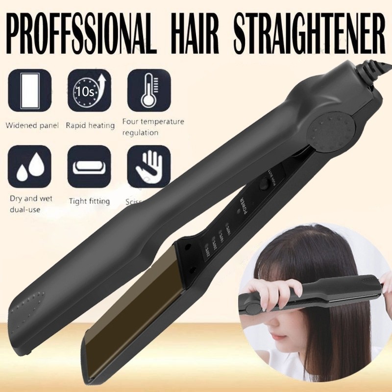 Iron Ceramic Hair Straightener Styling Tools Machine 2 in 1 Hair Straightener Hair Curler Wet Dry Pelurus Rambut 直发棒