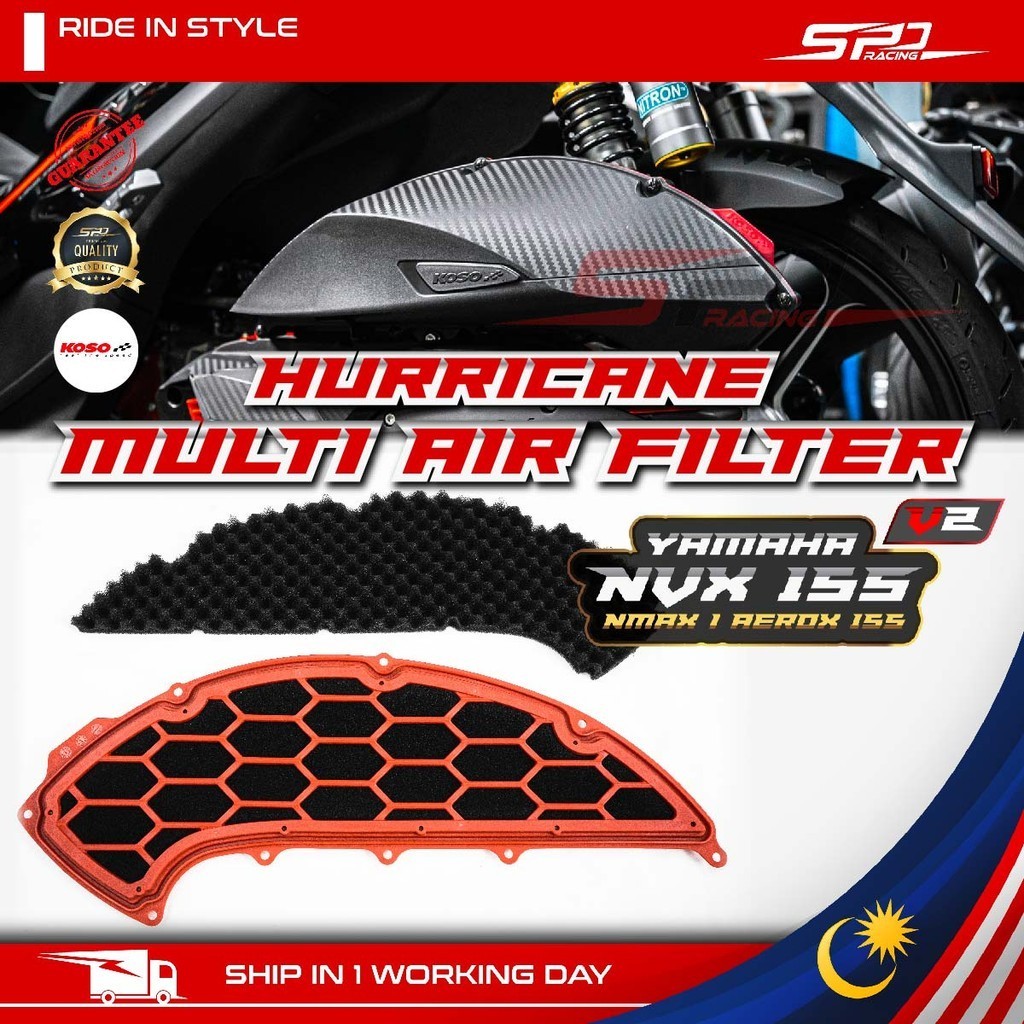 NVX V2 Hurricane Multi Air Filter KOSO ORI For Yamaha NVX 155 V2