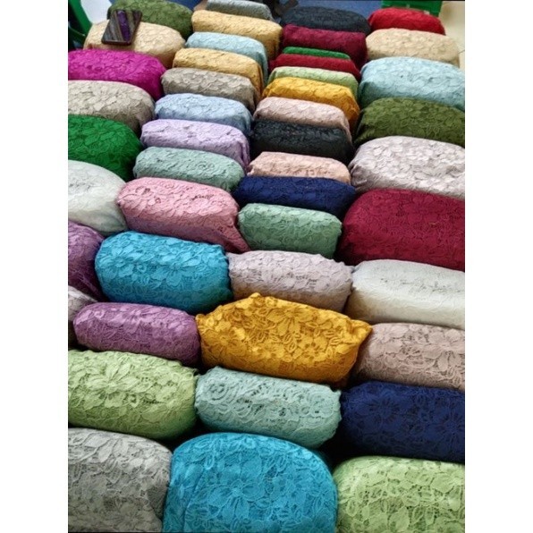 Have Durable Kain Brokat Katun/Brokat Cordnelly/Brukat Gliter/Brokat Tanpa Gliter Reliable - Image 5