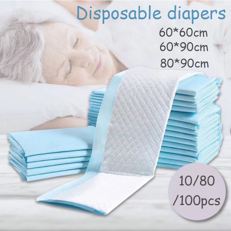 10/80/100 Pcs Disposable Diapers Adult Care Mat Incontinence Pad Breathable Wash Pad