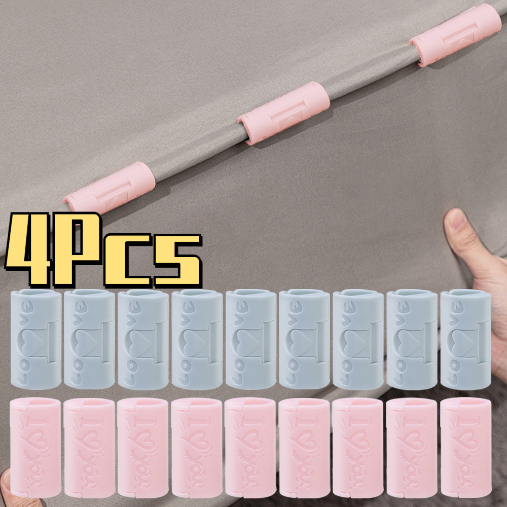 4/12Pcs BedSheet Clips Pink Blue Plastic Slip-Resistant Clamp/Blanket Clothes Fastener Quilt Anti-run Safe Clipper