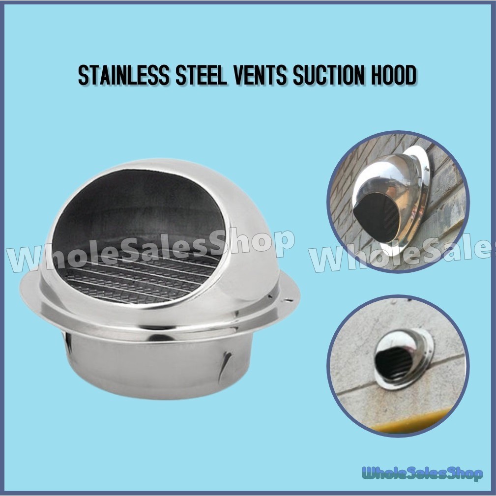 STAINLESS STEEL VENTILATION DUCTING HOSE CAP KITCHEN COOKER HOOD [4"/100MM, 6"/150MM]