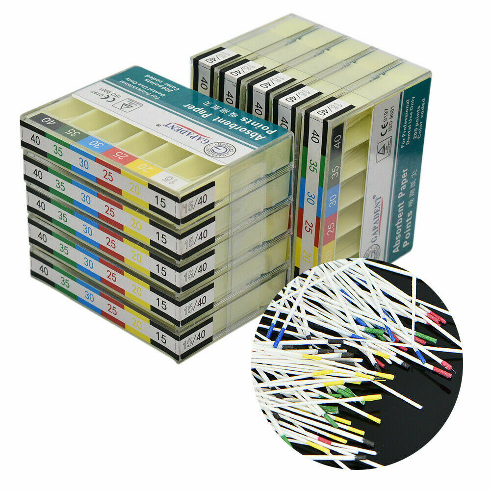 Dental Endodontic Absorbent Paper Points Sterile 8 Sizes