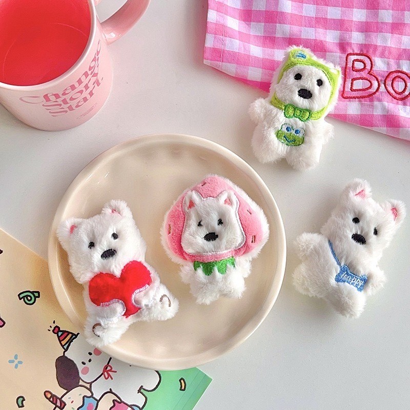 YS313 Keychain Mobile Phone Hanging Bag Charm Cute Cartoon Pattern Soft Fur Mini