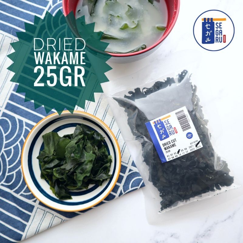 Versatile Durable Dried Cut Wakame Rumput Laut Kering Untuk Ramen Udon Miso 25 Gr - Image 3