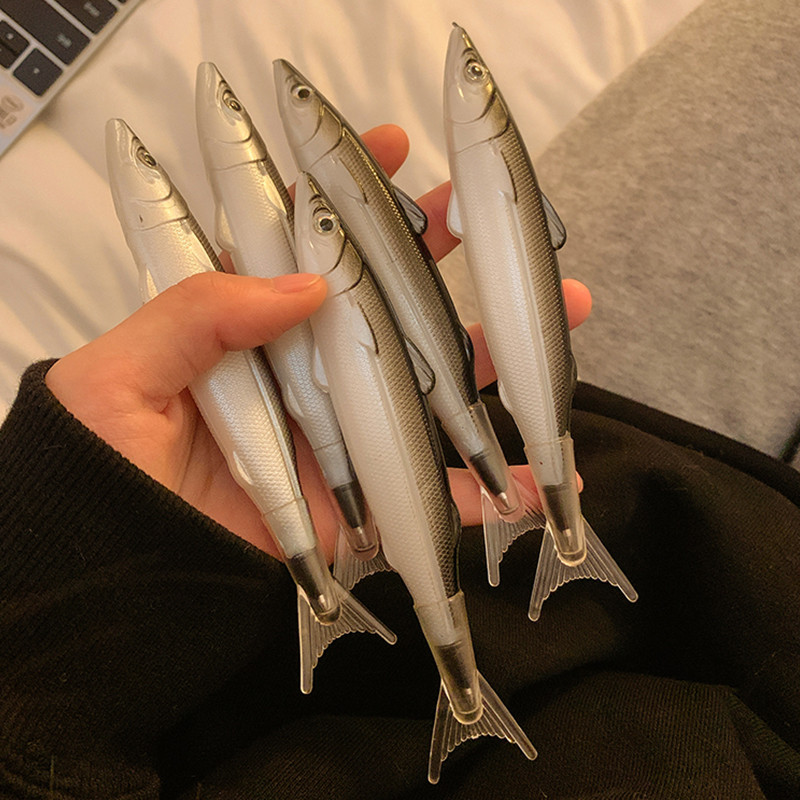 Creative Ocean Series Fish Shaped Ballpoint Pen Unique Salt Fish Pencil For Students Supplies