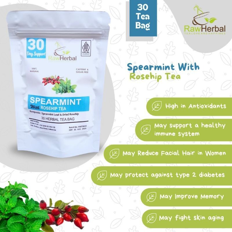 Tempatan - Blue Spearmint Tea : Teh Bunga Telang & Daun Spearmint - 30 Tea Bag.