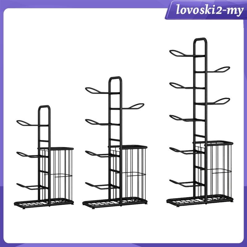 [LovoskiacMY] Sports Equipments Storage Rack,Innovative Indoor Vertical Display Stand for Football,Rackets,Soccer,Volleyball,Basketball