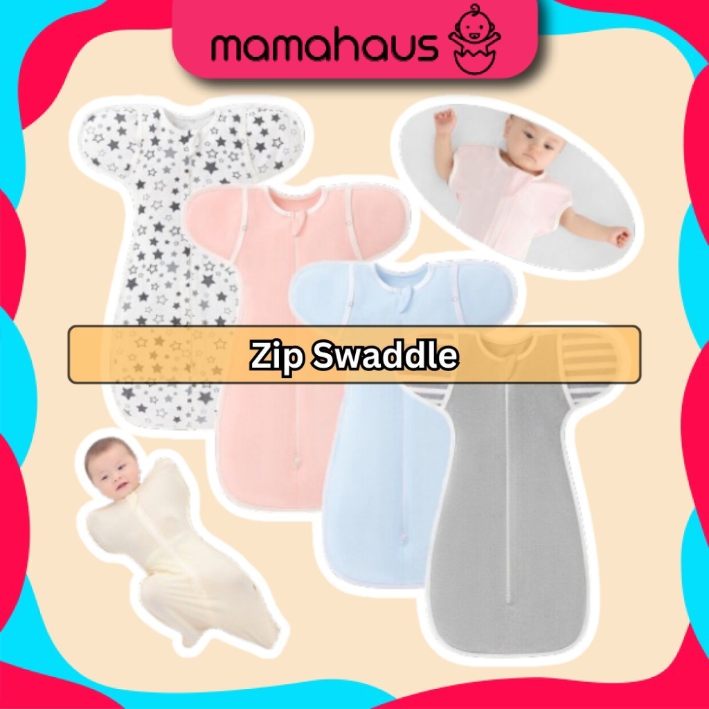 Baby Swaddle Newborn Wrap Blanket 2 Ways Zipper Zip Sleeping Bag Stretchable Comfortable