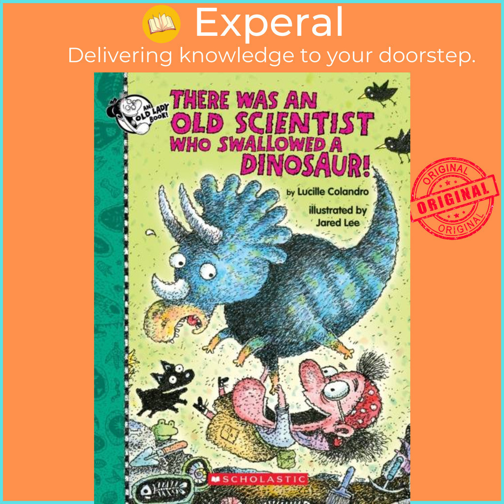 [English - 100% Original] - There Was an Old Scientist Who Swallowed a Dinosaur! by Jared Lee (UK edition, hardcover)