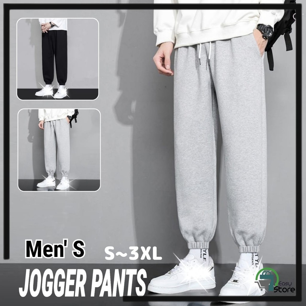 Seluar Panjang Jogger Lelaki Men Jogger Long Pants Drawstring Elastic Pants Running Long Sport Pants with Pocket