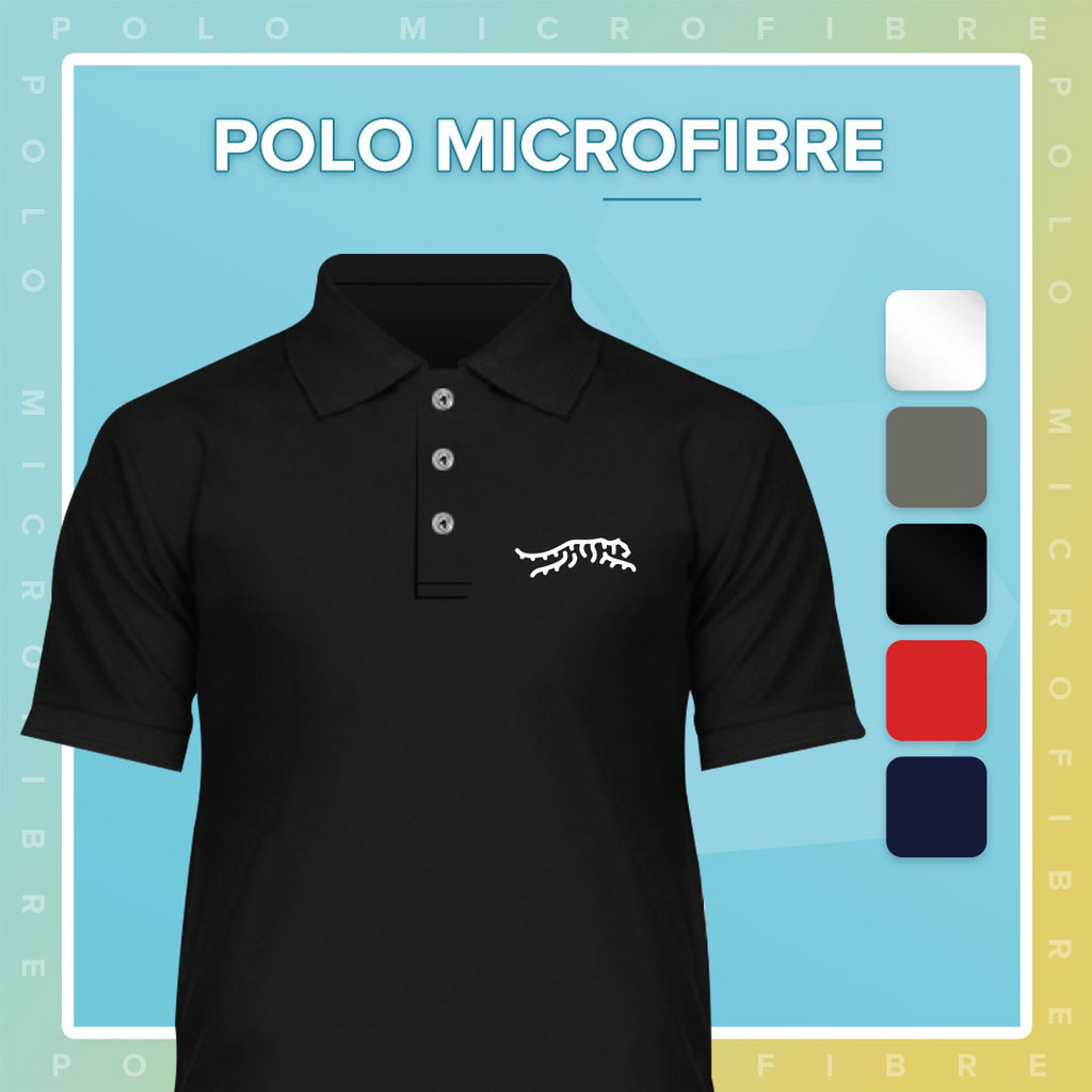 Baju Dry Fit TIGER GOLF x SUN DAY RED Microfiber Polo T Shirt Tshirt Casual Unisex T-Shirt Sport Jersey Pakaian Fashion