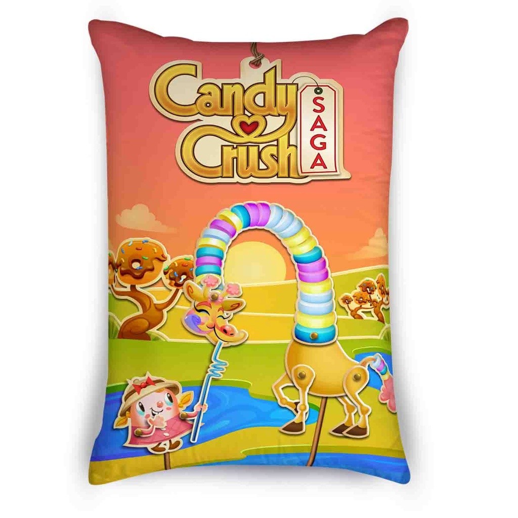 , CANDY CRUSH merch pillow Big size 13x18 inches with FREE face mask