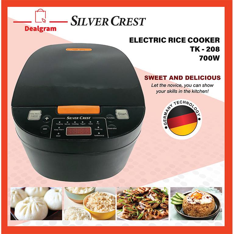 Silver Crest 5L Electric Rice Cooker Multi Function Intelligent Rice Steamer Pot Nasi Periuk