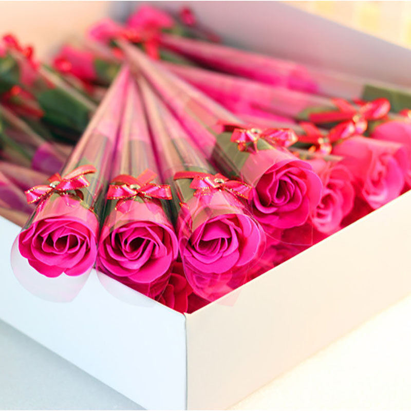 1/10pcs Artificial Flowers Simulation Carnation Rose Soap Flower Soap Flower Valentine's Day Gift